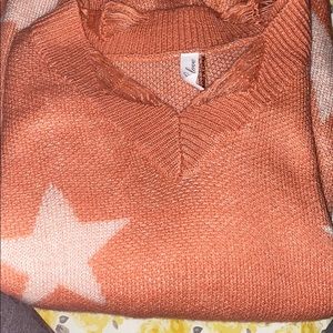 peach sweater